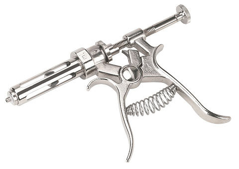 Roux-Revolver-Spritze, mit Gew. Ansatz, 30ccm, 0,75-3,75ccm